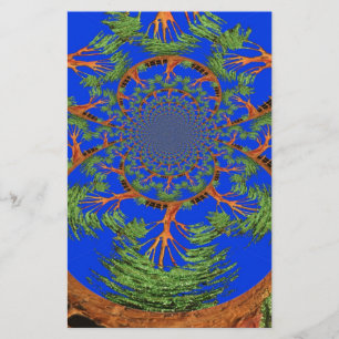 Kaleidoscope Acacia Tree Art Print/Graphic Stationery