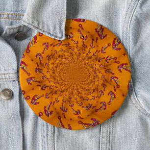 Kaleidoscope Anchor Art Print Button