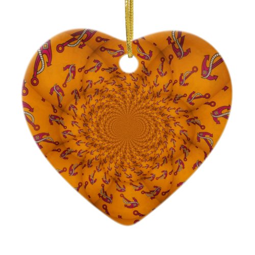 Kaleidoscope Anchor Art Print Ceramic Ornament