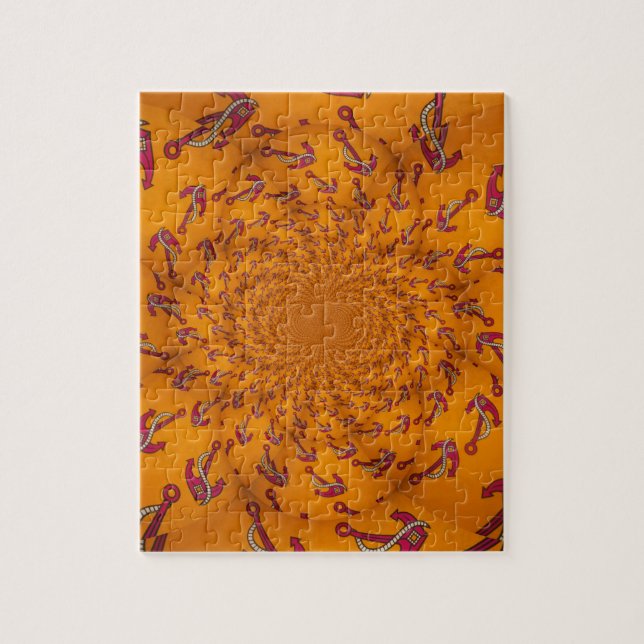 Kaleidoscope Anchor Art Print Jigsaw Puzzle (Vertical)