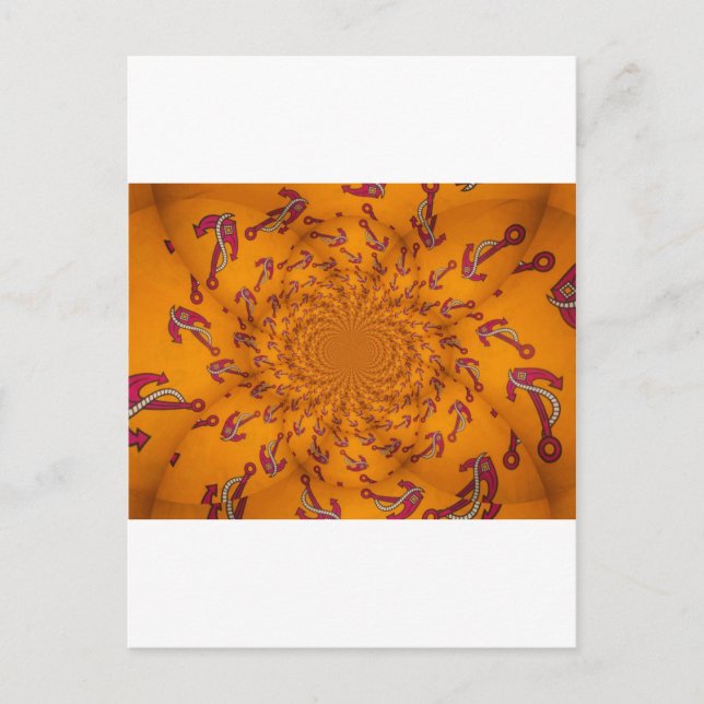 Kaleidoscope Anchor Art Print Postcard (Front)