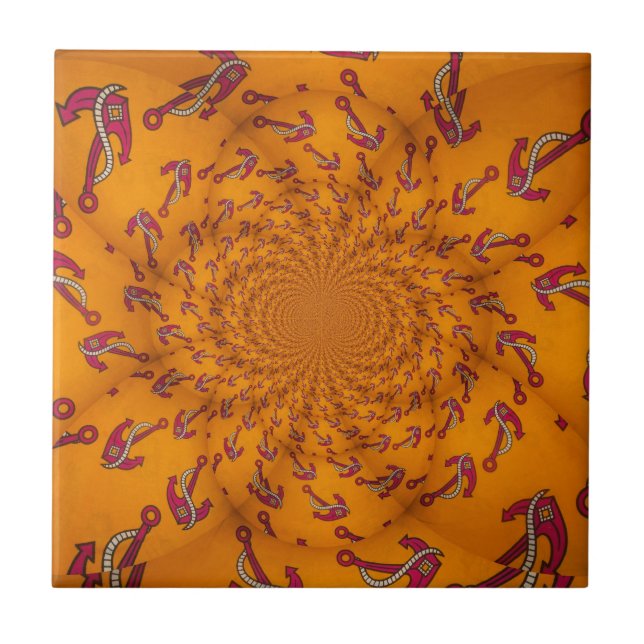 Kaleidoscope Anchor Art Print Tile (Front)