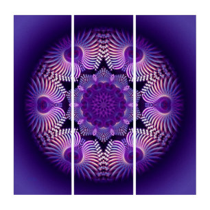 kaleidoscope apophysis flower 1 triptych