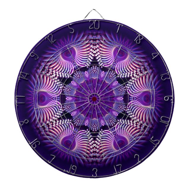 Kaleidoscope Apophysis Flower I Dartboard With Darts (Front)