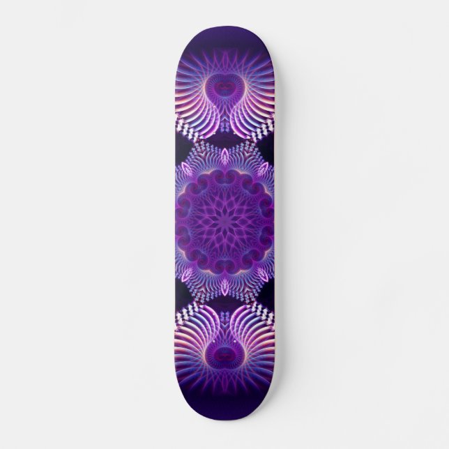 Kaleidoscope Apophysis Flower I Skateboard Deck (Front)