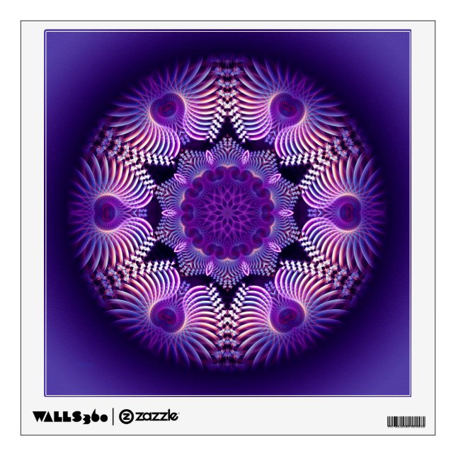 Kaleidoscope Apophysis Flower I Wall Decal (Front)