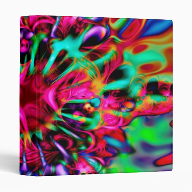 Kaleidoscope Apophysis Fractal Art - I 3 Ring Binder (Front/Spine)
