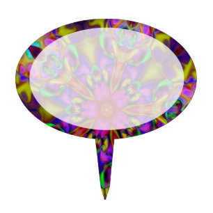 Kaleidoscope Apophysis Fractal Art - II Cake Topper