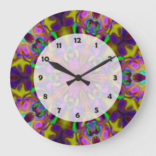 Kaleidoscope Apophysis Fractal Art - II Large Clock