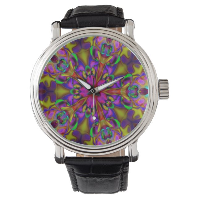 Kaleidoscope Apophysis Fractal Art - II Watch (Front)