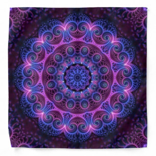 Kaleidoscope Apophysis Mandala Hearts Bandana