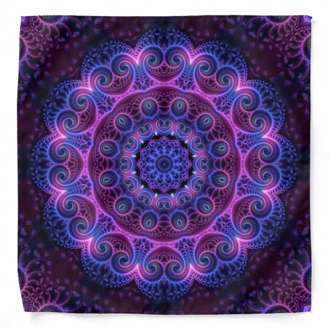 Kaleidoscope Apophysis Mandala Hearts Bandana (Front)