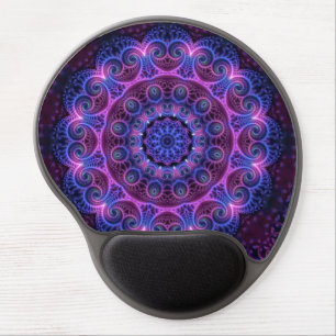 Kaleidoscope Apophysis Mandala Hearts Gel Mouse Pad