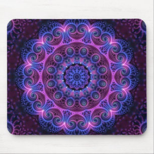 Kaleidoscope Apophysis Mandala Hearts Mouse Pad