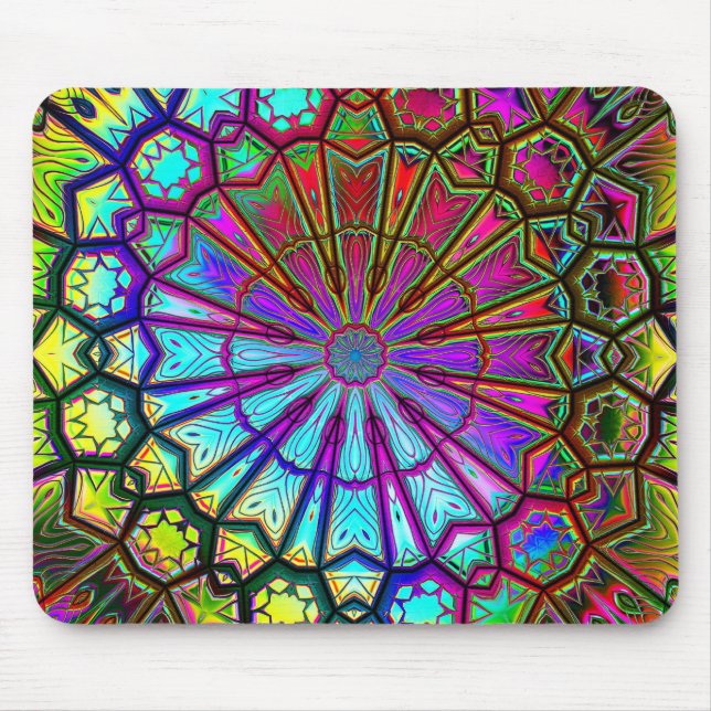 Kaleidoscope Art 14 Mousepad Options (Front)