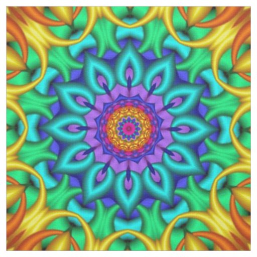 Kaleidoscope Art 18 Custom Fabric