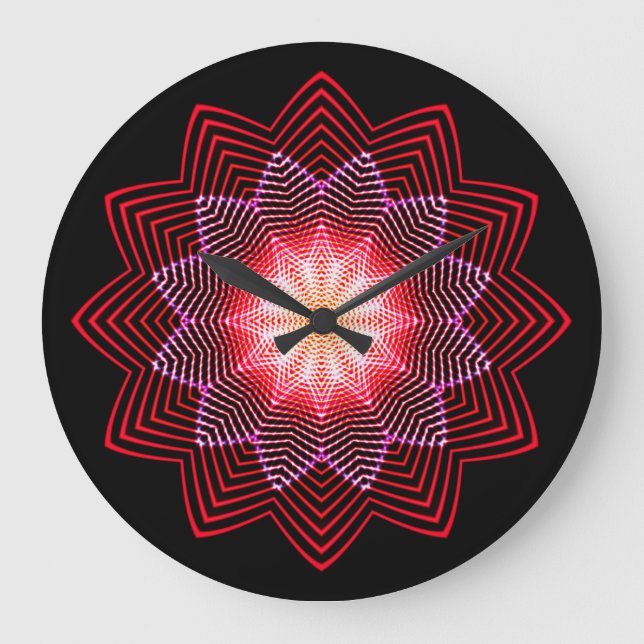 Kaleidoscope Art 36 Wall Clocks & Numeral Options (Front)