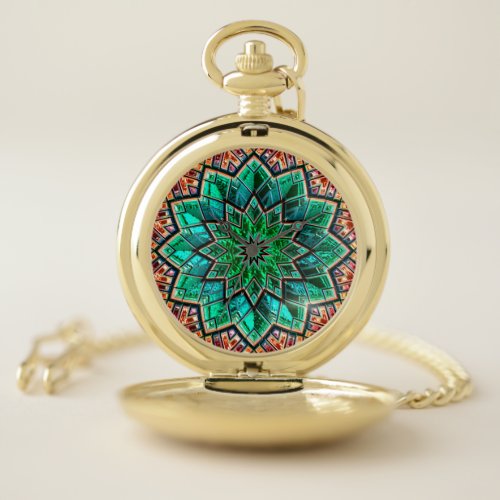 Kaleidoscope Art 40A_B Options Pocket Watch