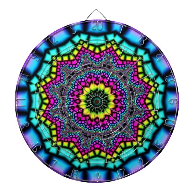 Kaleidoscope Art 4 Dart Board (Front)