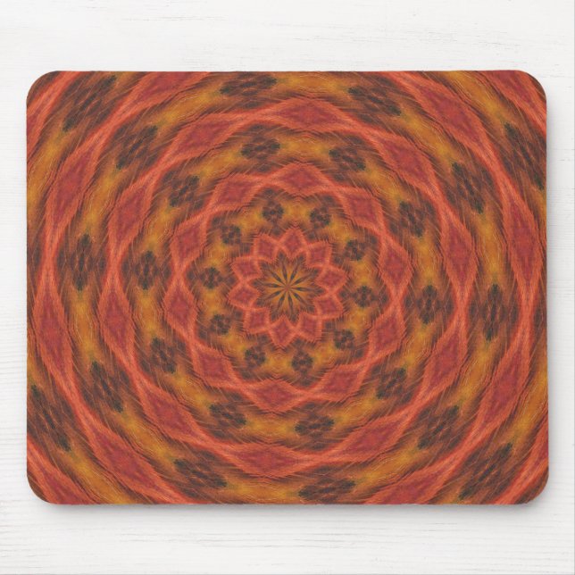 Kaleidoscope Autumn Colors Mouse Pad (Front)