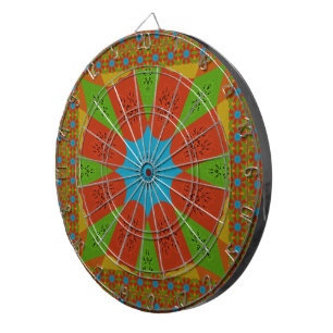 Kaleidoscope Bloom A Vibrant African Print Color Dartboard