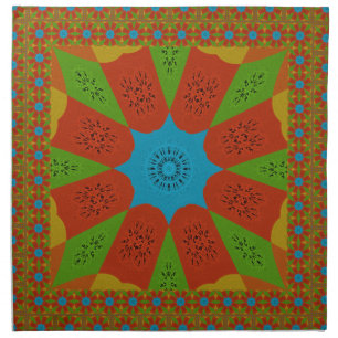 Kaleidoscope Bloom A Vibrant African Print Color Napkin