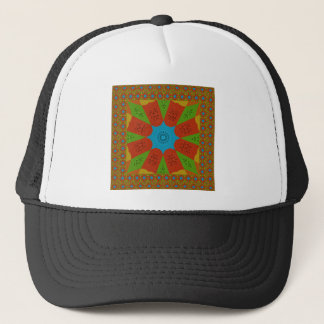 Kaleidoscope Bloom A Vibrant African Print Color Trucker Hat