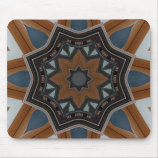 Kaleidoscope Brown star Mouse Pad