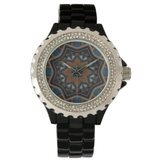 Kaleidoscope Brown Star pattern... Watch