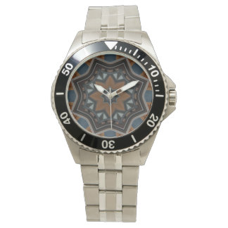 Kaleidoscope Brown Star pattern... Watch