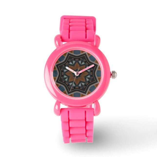 Kaleidoscope Brown Star pattern... Watch (Front)