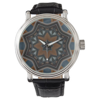 Kaleidoscope Brown Star pattern... Watch