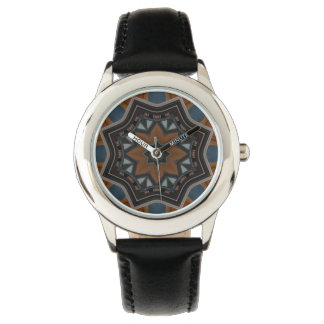 Kaleidoscope Brown Star pattern... Watch