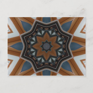 Kaleidoscope Brown star Postcard