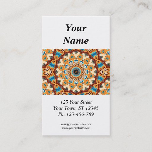 Customizable Kaleidoscope Business Card with 2013 calendar