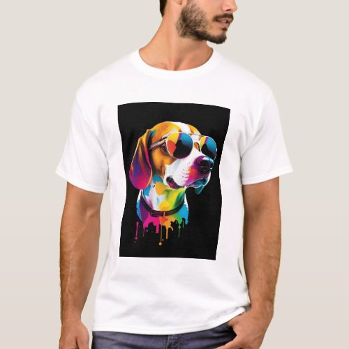 Kaleidoscope Canine A Spectrum of Colors T_Shirt
