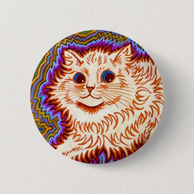 Kaleidoscope Cat Button (Front)