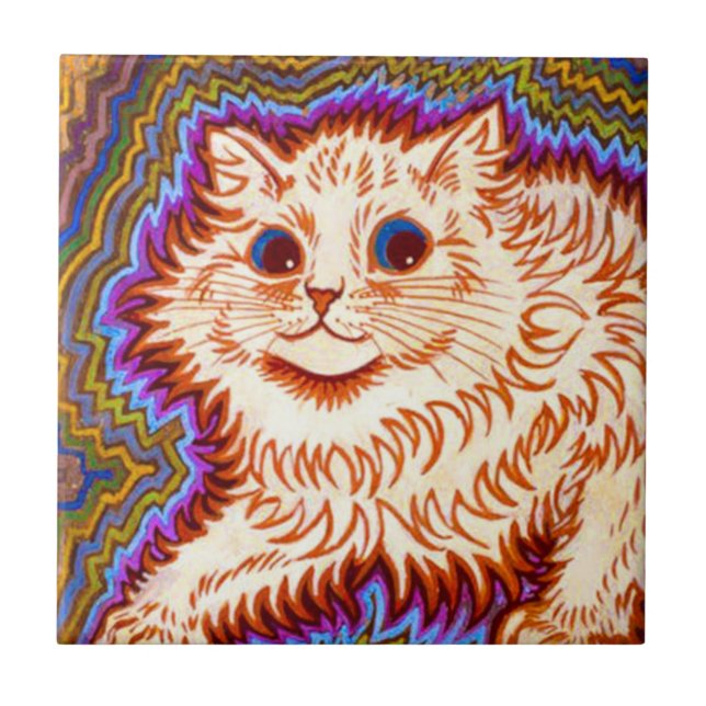 Kaleidoscope Cat Ceramic Tile (Front)