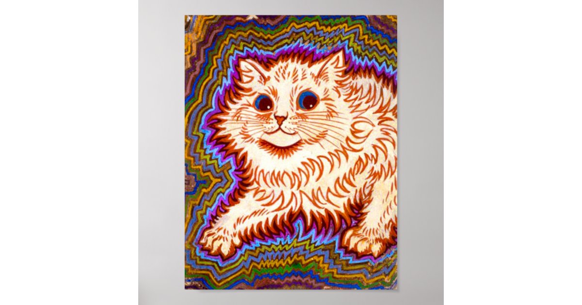 Kaleidoscope Cat Poster Zazzle