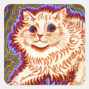 Kaleidoscope Cat Square Sticker