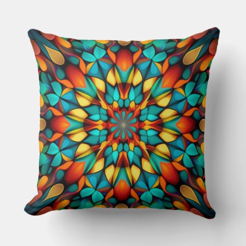 KALEIDOSCOPE COLORFUL THROW PILLOW