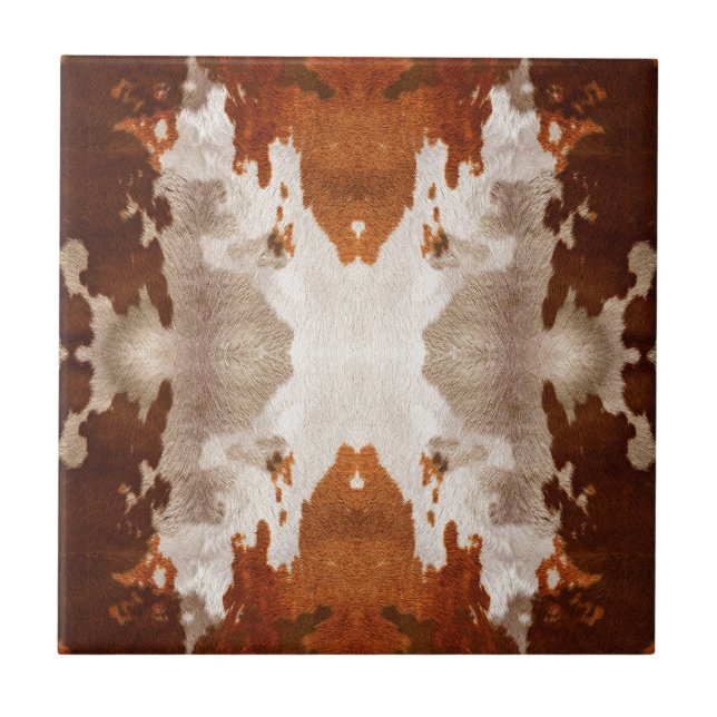 Kaleidoscope Cow Hide Pattern Ceramic Tile (Front)