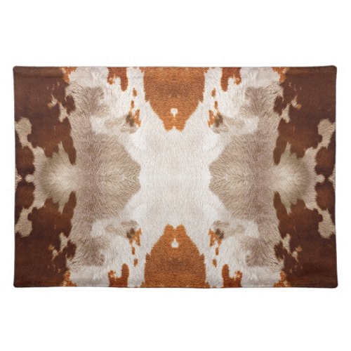 Kaleidoscope Cow Hide Pattern Cloth Placemat