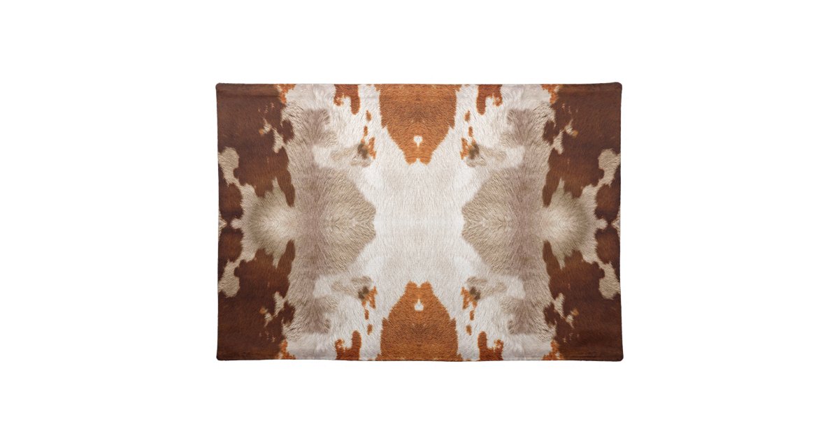 Kaleidoscope Cow Hide Pattern Cloth Placemat Zazzle