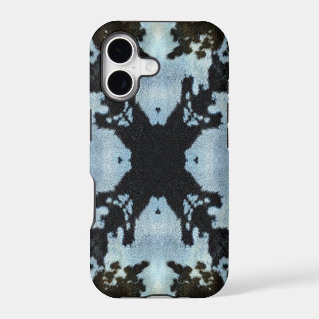 Kaleidoscope cow hide pattern iphone case (Back)