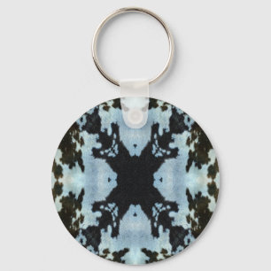 Kaleidoscope cow hide pattern keychain