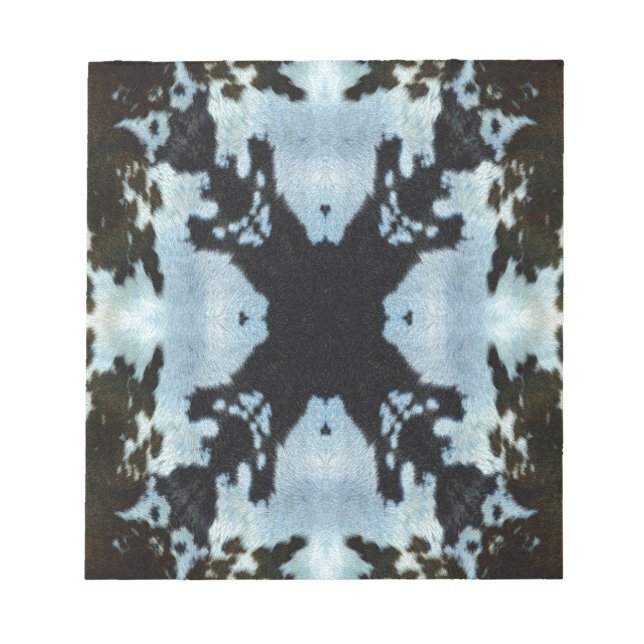 Kaleidoscope cow hide pattern notepad (Front)