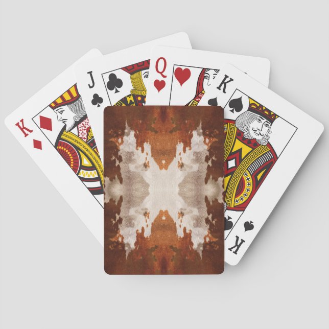 Kaleidoscope Cow Hide Pattern Poker Cards (Back)