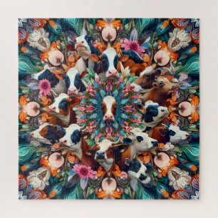 Kaleidoscope Cows Jigsaw Puzzle