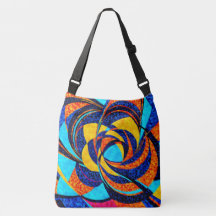 Kaleidoscope Crossbody Bag - Artsy Abstract Print